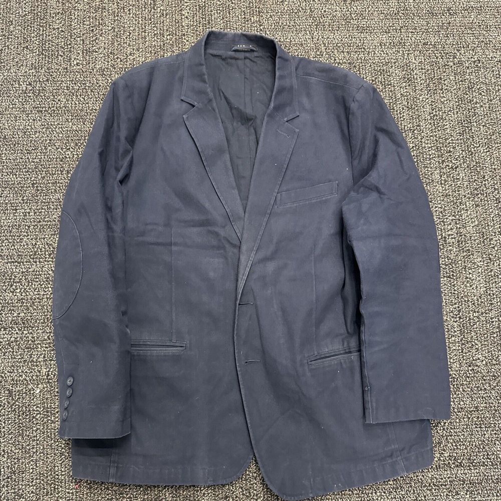 Vintage LL‎ Bean Cotton Canvas Blazer Faded Blue Men's Size 50